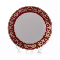 Набор тарелок Bavarian Porcelain Александрия Красная/зол 22см 6шт глубокие