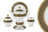 Чайный сервиз Midori Чёрное золото на 6 персон (23 предмета) 200мл