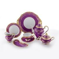 Чайный сервиз Weimar Porzellan Ювел фиолетовый на 6 персон (23 предмета)