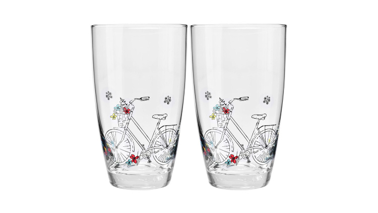 Набор стаканов для воды Krosno Велосипед 450мл, 2шт