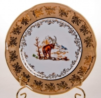 Набор тарелок Bavarian Porcelain Мария - Охота медовая 21см