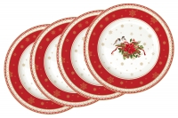 Набор тарелок R2S Рождественская  коллекция 19см 4шт