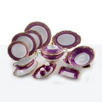 Столовый сервиз Weimar Porzellan Ювел фиолетовый на 6 персон (28 предметов)