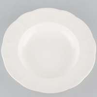 Белая тарелка глубокая Quality Ceramic Новый Ритц 23см