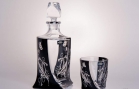 Набор стаканов Crystalite Bohemia Квадро декоративный Узор на 6 персон (7 предметов)