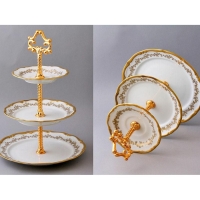 Горка Bavarian Porcelain Барокко золото 202 трехъярусная