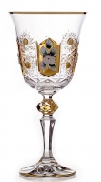 Набор бокалов Glasspo Хрусталь с золотом 170мл 6шт