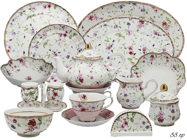 Чайно - столовый сервиз Lenardi Розали на 12 персон (88 предметов) 105-191