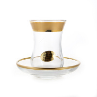 Набор для чая Union Glass Голд на 6 персон (12 предметов)