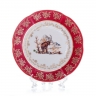 Набор тарелок Bavarian Porcelain Охота красная 19см 6шт