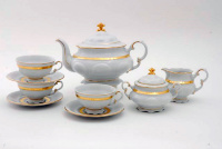 Чайный сервиз Leander - Соната, декор 1239 (Золотая лента) на 6 персон (15 предметов) 31910