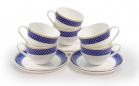 Набор чайных пар АККУ Аружан на 6 персон (12 предметов) ярко-синий