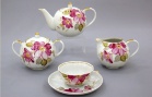 Чайный сервиз Дулево Тюльпан Пурпуровый цветок на 6 персон (15 предметов)