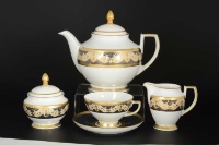 Чайный сервиз Falkenporzellan Belvedere Combi Blue Gold на 6 персон (17 предметов)