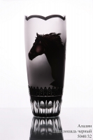 Ваза для цветов Arnstadt Kristall Аладин лошади черный 32см
