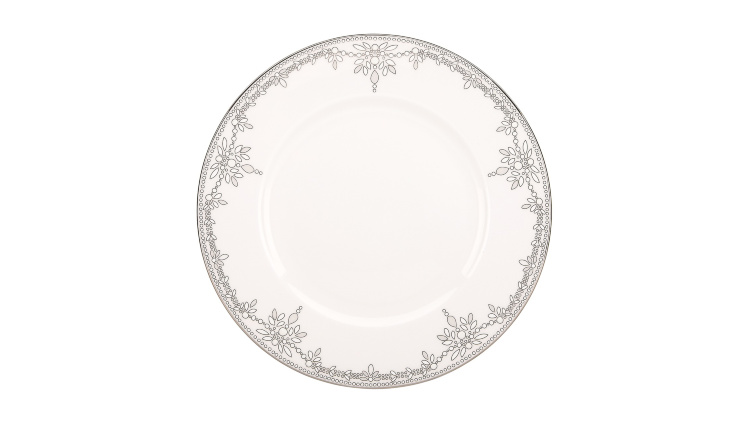 Тарелка обеденная Lenox Королевский жемчуг (белая) 26см