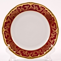 Набор тарелок Weimar Porzellan Ювел красный 876/1 19см 6шт 54212