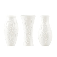 Набор ваз для цветов Lenox Чистый опал, рельеф 13см 3шт