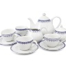 Чайный сервиз Leander - HYGGELINE, декор 327E Синие узоры на 4 персоны (11 предметов)