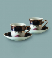 Набор для чая с розовыми цветами Leander Мэри-Энн 0086 на 2 персоны (4 предмета)