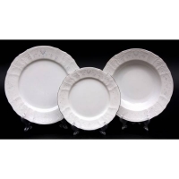 Набор тарелок для сервировки стола Bernadotte Бернадот Платина на 6 персон (18 предметов)