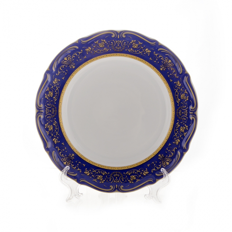 Набор тарелок Bavarian Porcelain Мария Тереза-Элеганз 24см 6шт кобальт