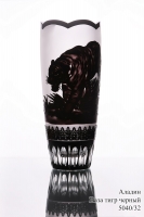 Ваза для цветов Arnstadt Kristall Аладин тигр черный 32см