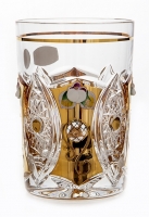 Набор стаканов Glasspo Хрусталь с золотом 280мл 6шт