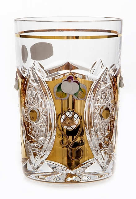 Набор стаканов Glasspo Хрусталь с золотом 280мл 6шт