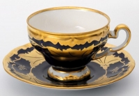 Набор для чая Weimar Porzellan Кленовый лист синий 819 чашка 160мл+блюдце на 6 персон 12 предметов 53715