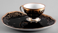Набор для чая Weimar Porzellan Эгоист Ювел синий 801 чашка 210мл+блюдо 53616