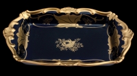 Масленка Weimar Porzellan Кленовый лист синий 18 см