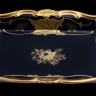Масленка Weimar Porzellan Кленовый лист синий 18 см