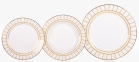 Набор тарелок для сервировки стола Japonica Желтые дольки на 6 персон 18 (предметов)