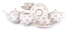Чайный сервиз Дулево Тюльпан Розовый мотив на 6 персон (15 предметов)