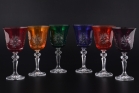 Набор бокалов для вина Bohemia Цветной хрусталь 6шт 220мл