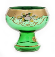 Ваза для конфет Union Glass Лепка зеленая 5849 15см