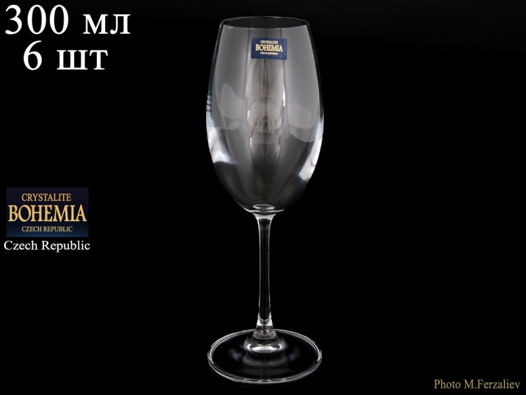 Набор бокалов для вина Crystalite Bohemia Barbara 300мл 6шт