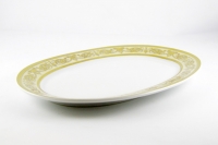 Блюдо Bavarian Porcelain Александрия Крем/зол 38см овальное