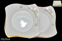 Набор глубоких тарелок Lenardi серия Givenchi Gold 2шт 20х20см 108-017