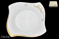 Тарелка глубокая Lenardi серия Givenchi Gold 23х23см 108-021