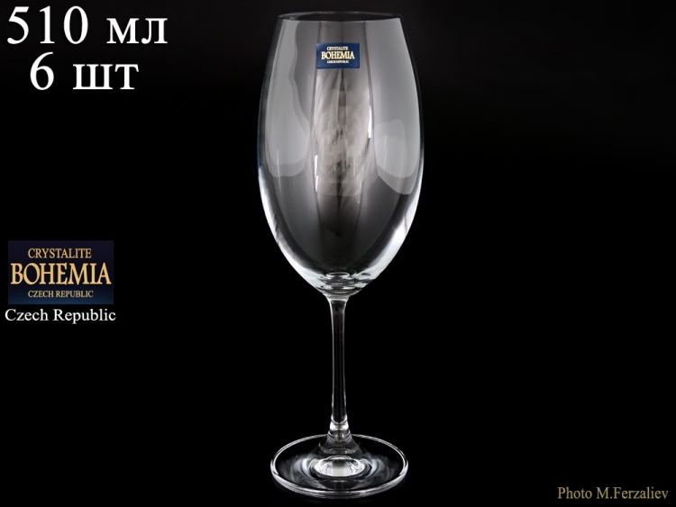 Набор бокалов для вина Crystalite Bohemia Barbara 510мл 6шт
