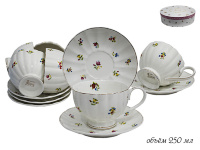 Набор чайных пар Lenardi Полевые цветы на 6 персон (12 предметов) 105-052