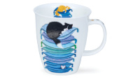 Кружка Dunoon Невис. Кошка на голубых подушках 480мл