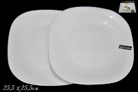 Набор квадратных тарелок Lenardi серия White 25,5см 2шт