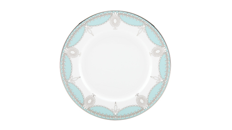 Тарелка закусочная Lenox Королевский жемчуг (голубая) 20см