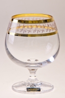 Набор бокалов с золотой отделкой Crystalite Bohemia Лаура 43081 250мл 6шт