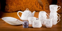 Чайный сервиз с квадратными тарелками АККУ Тодес на 6 персон (15 предметов)
