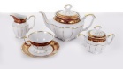 Чайный сервиз Bavarian Porcelain Барокко Красный на 6 персон (15 предметов)