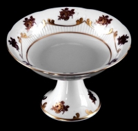 Салатник Bavarian Porcelain Венеция Роза красная 13см на ножке 53927
